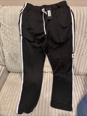 Darc Sport Black London Trackpant with White Side Stripes